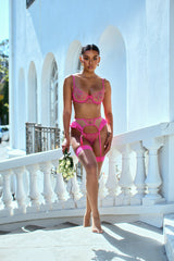 Roma Confidential Queen Of Hearts Garter Bra Set Pink
