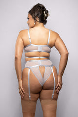 Fantasy Lingerie Radiance Diamond Bra, Garter Belt & Panty Set