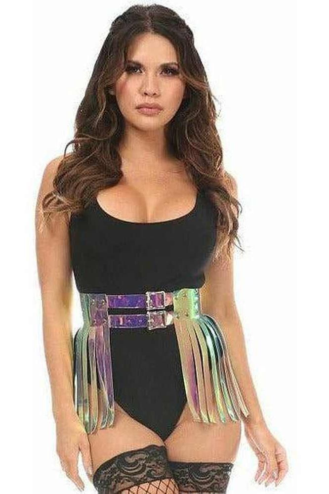 Daisy Corsets Rainbow Gold Holo Fringe Skirt