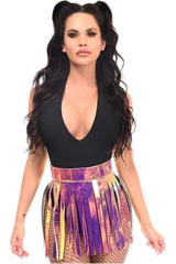 Daisy Corsets Rainbow Gold Holo Fringe Skirt