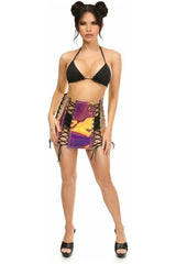 Daisy Corsets Rainbow Gold Holo Lace-Up Skirt