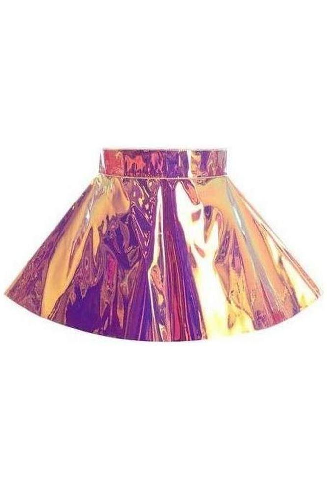 Daisy Corsets Rainbow Gold Holo Skater Skirt