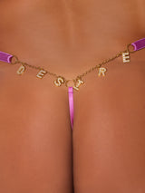 Reanna Lace & Chain DESIRE Charm G-String Panty Pink