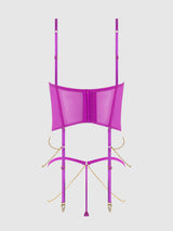 Reanna Lace & Chain Merrywidow Bustier Set Pink