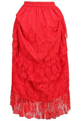 Daisy Corsets Lace Adjustable High Low Bustle Skirt