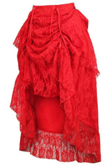 Daisy Corsets Lace Adjustable High Low Bustle Skirt