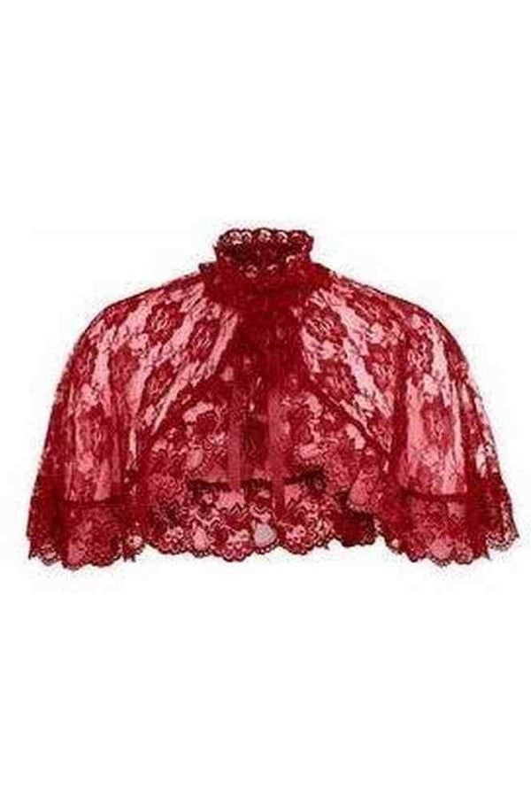 Daisy Corsets Red Lace Cape