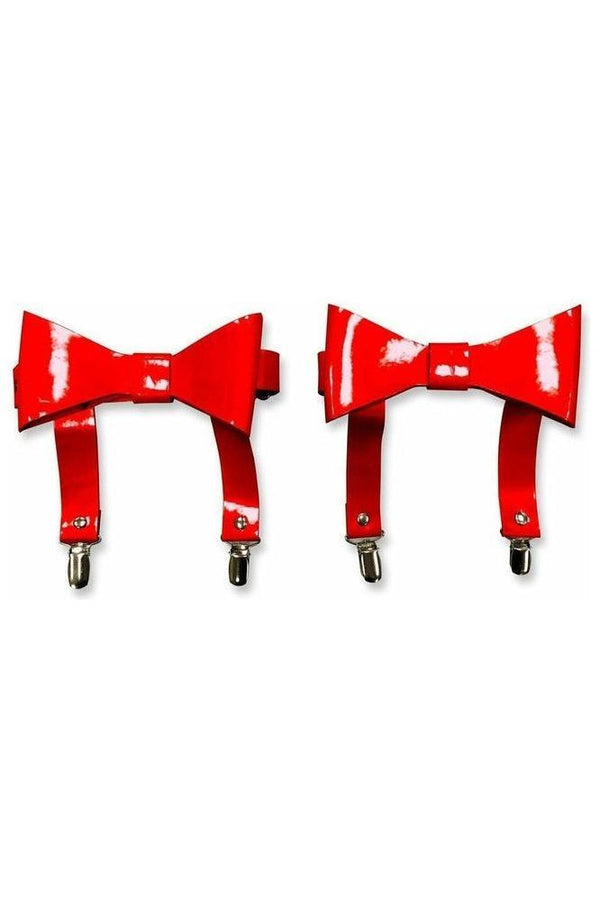 Daisy Corsets Red Patent Garters (set of 2)