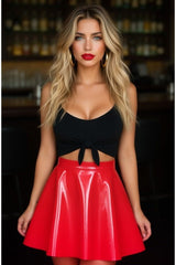 Daisy Corsets Red Patent Skirt