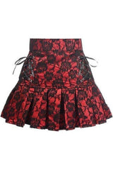 Daisy Corsets Satin w/Black Lace Overlay Lace-Up Skirt