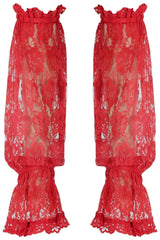 Daisy Corsets Sheer Lace Smocked Sleeves