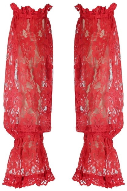Daisy Corsets Sheer Lace Smocked Sleeves