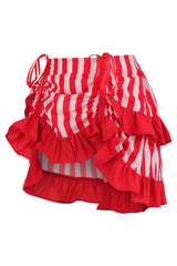 Daisy Corsets Striped Ruched Bustle Skirt