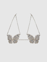 Rhinestone & Pearl Butterfly Bralette Silver