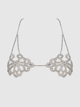 Rhinestone Swirl Knot Bralette Bra