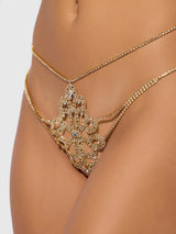 Rhinestone Swirl Knot Panty G-String