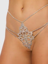 Rhinestone Swirl Knot Panty G-String