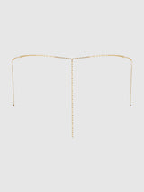 Rhinestone V-Front G-String Panty Gold