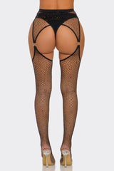 BeWicked Ring Me Up Fishnet Tights Playful Colors Black