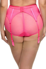 Dita Von Teese Rosabelle Satin Suspender Belt Pink Pizazz