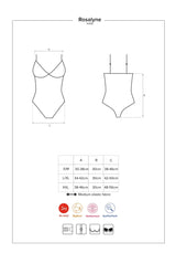 Rosalyne wine teddy with padded bra cups, adjustable straps, and lace trim for an elegant, sexy look.