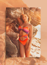Mapale Rose Dusk Ombre One Piece Swimsuit High Leg Fit