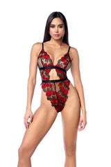 Mapale Fleur Sauvage Rose Embroidery High-cut Teddy