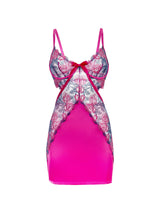 Oh la la Cheri Rosie Floral Rose Embroidery Underwire Babydoll