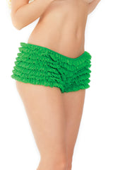 Coquette Ruffle Cheeky Booty Shorts