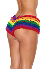 Coquette Ruffle Cheeky Booty Shorts