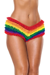 Coquette Ruffle Cheeky Booty Shorts