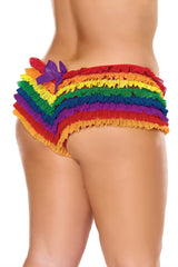 Coquette Queen Last Tango Booty Shorts Rainbow