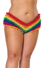 Coquette Ruffle Cheeky Booty Shorts