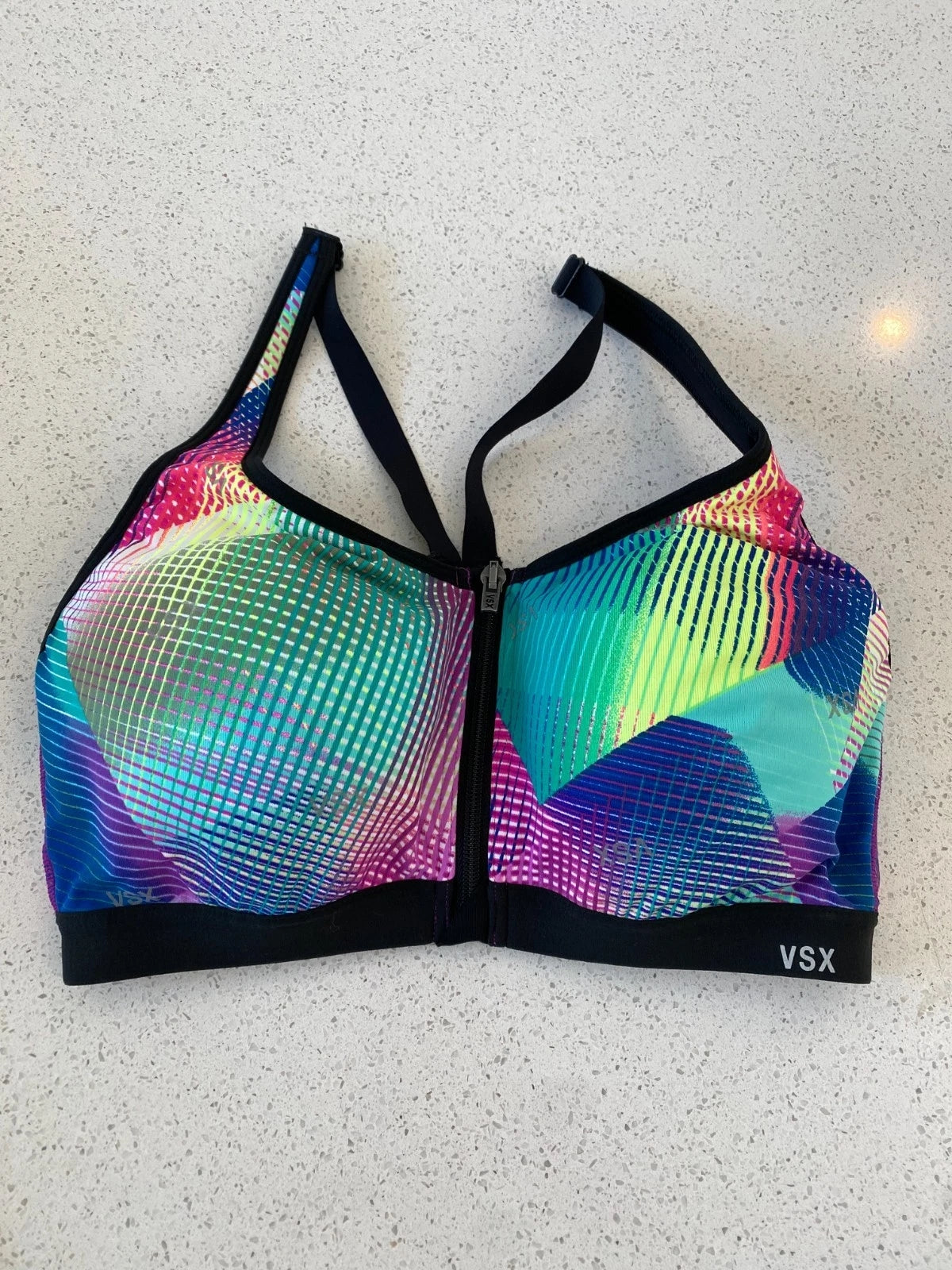 Victoria's Secret VSX Vibrant Zip-Front Sports Bra - Size 36C