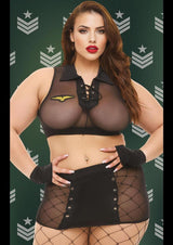 Baci Lingerie Queen Sergeant Seduction 5-pc Set - Black