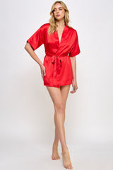 BeWicked Satin Getting Ready Robe