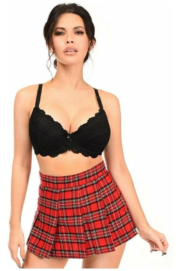 Daisy Corsets School Girl Red Plaid Mini Skirt