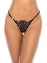 Mapale Selma Eyelash Lace Underwire Strappy Cups Babydoll Black-Rebel Romance