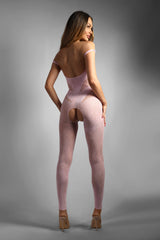 Fantasy Sheer Dream Come True Crotchless Bodystocking Baby Pink-Rebel Romance