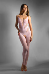 Fantasy Sheer Dream Come True Crotchless Bodystocking Baby Pink-Rebel Romance
