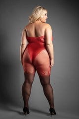 Fantasy Lingerie Sheer Eternal Flame Crotchless Bodystocking Queen