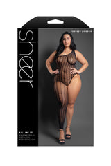 Fantasy Lingerie Sheer Killin' It Asymmetrical Footless Bodystocking