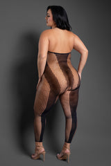 Fantasy Lingerie Sheer Make Your Move Footless Open Crotch Bodystocking
