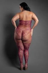 Fantasy Lingerie Queen Sheer Our Moment Crotchless Bodystocking