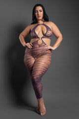 Fantasy Lingerie Sheer Set Me Free Footless Open Crotch Bodystocking