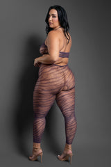 Fantasy Lingerie Sheer Set Me Free Footless Open Crotch Bodystocking