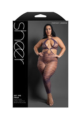 Fantasy Lingerie Sheer Set Me Free Footless Open Crotch Bodystocking