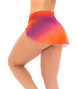 Mapale Sheer Tie Side Sarong Cover-up Skirt