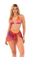 Mapale Sheer Tie Side Sarong Cover-up Skirt
