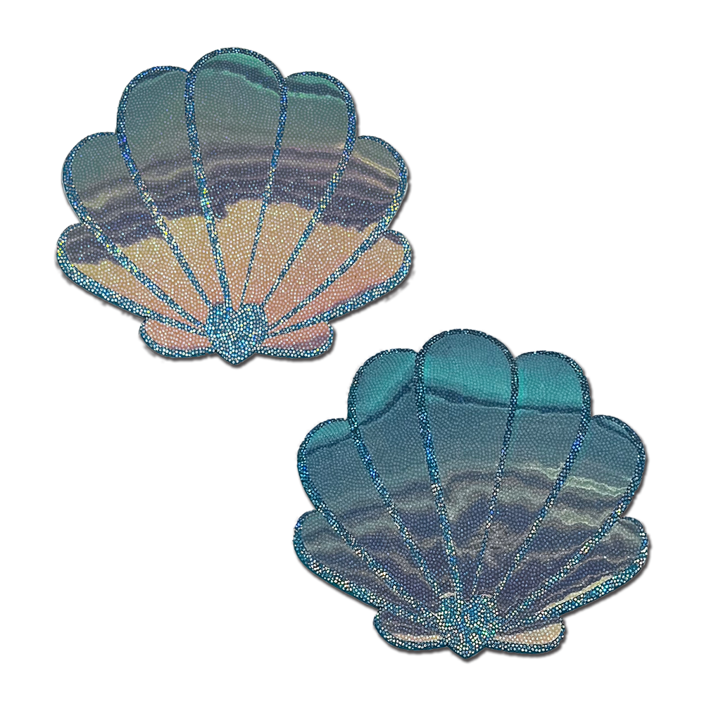 Pastease Opalescent Mermaid Shells - Seafoam Blue